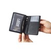 LEAS Ausweishülle, Ausweismappe RFID-Schutz in Echt-Leder, schwarz Card-Collection
