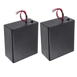 hrsyyl 2pcs D Size Battery Holder 2 Slot D Cell Battery Holder 2x1.5V 3V D Size Battery Case Contain with Back Cover and Switch