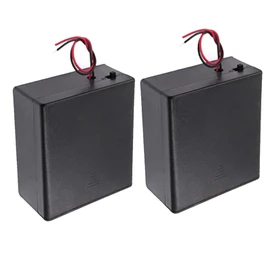 hrsyyl 2pcs D Size Battery Holder 2 Slot D Cell Battery Holder 2x1.5V 3V D Size Battery Case Contain with Back Cover and Switch