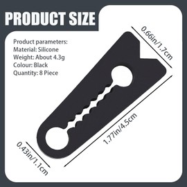Hikiwin Silicone Car Door Latch Covers, Car Door Lock Cover for Car Door Absorb Shock and Noise Reduction, Universal Car Door Lock Accessories Silicone Protective Pad, 8 Piece, Black