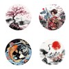 arricraft 4 Pcs Iron on Decals Patches, Japanese Style Round