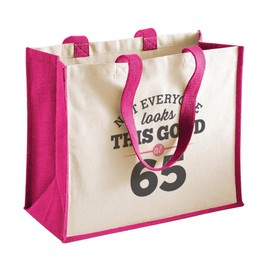 65th Birthday, Keepsake, Funny Gift, Gifts For Women, Novelty Gift, Ladies Gifts, Female Birthday Gift, Looking Good Gift, Ladies, Shopping Bag, Present, Tote Bag, Gift Idea (Pink)