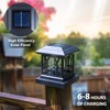 AEFRELEOHT Solar Post Cap Lights, Warm White & RGB Automatic