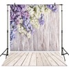 Allenjoy 5x7ft Spring Violet Wood Floral Backdrop Lilac Flowers Wall