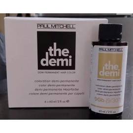 Paul Mitchell THE DEMI HAIR COLOR BOX OF 6 2 oz 9GB  DARK NATURAL BROWN