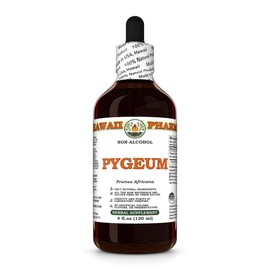Pygeum (Prunus Africana) Dry Bark Glycerite, Made in Hawaii, All Natural, Vegan, Lab Tested Alcohol-Free Liquid Extract - 4 fl.oz