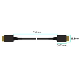 LINKUP - OCuLink PCIe Gen 4 SFF-8611 4i to OCuLink SFF-8611 SSD Data Active Cable w/Nylon Cable Jacket 75cm