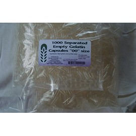 Capsule Connection Separated Empty Gelatin Capsules, 00 Size (1000) Resealable Bag