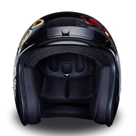 Daytona Helmets 3/4 Shell Open Face Motorcycle Helmet - DOT Approved, Lightweight & Comfortable, Vintage Design for Scooter, Cruiser & Street Bikes - Adjustable Fit, Enhanced Ventilation & Clear Visor