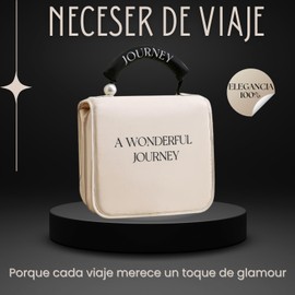 Reise-Kulturbeutel für Damen, zum Aufhängen, Kulturbeutel für Damen, mit Fächern und Aufhänger, Make-up-Organizer, Reise-Kulturbeutel zum Aufhängen, elegant, große Kapazität, beige, Elegante,