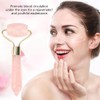 Natural Rose Quartz Welding Gold Metal Roller Massager Jade Beauty