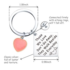 UIEOA Condolences Gift For Loss Gifts Loss Of Mom Dad Keychain Bereavement Gifts In Memory Of Aunt Keychain Funeral Keychain Sympathy Jewelry For Loss Of Pet Gifts Mom Memorial Keychain
