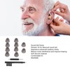 10pcs Black Silicone Double Layer Closed Domes Ear Tips with