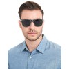 JFXQDR 2 Pack Imitation Wood Polarized Sunglasses for Men and