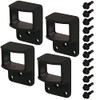 Alberts 509705 Mounting Set for Fence Panels, Aluminium, Matt Black,