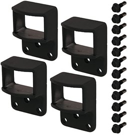 Alberts 509705 Mounting Set for Fence Panels, Aluminium, Matt Black, Plastic-Coated