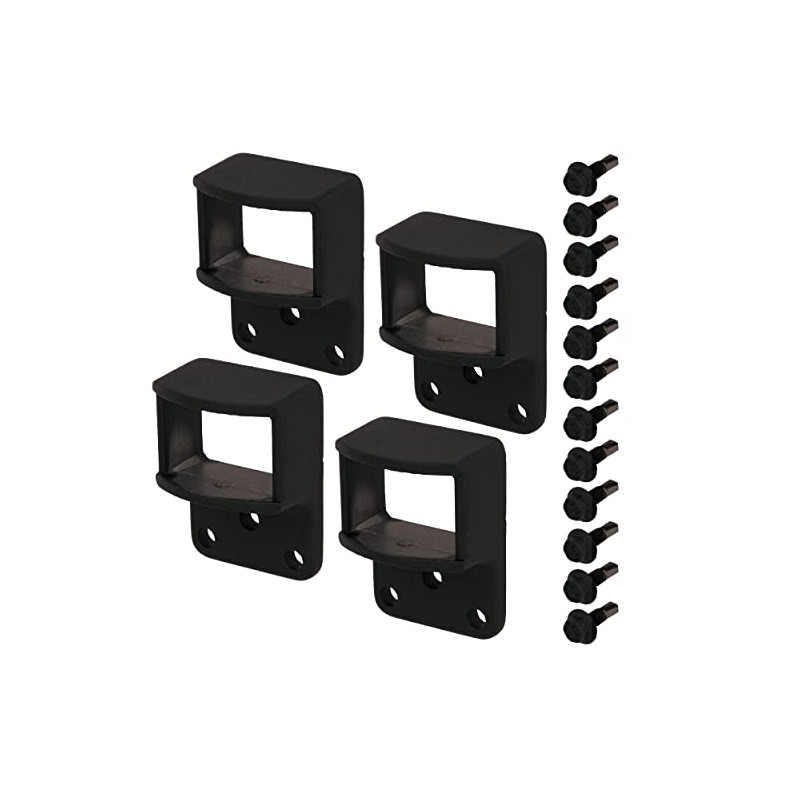 Alberts 509705 Mounting Set for Fence Panels, Aluminium, Matt Black,