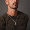 Silver Cross Necklaces for Men - 16 Inch Silver Mens