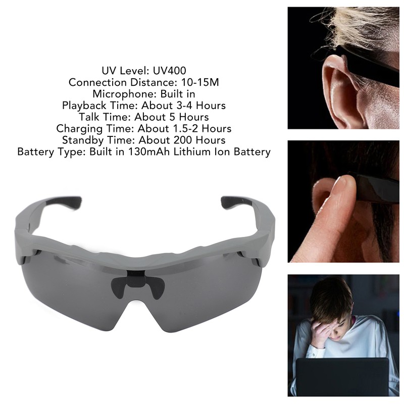Smart Bluetooth Cycling Glasses for Men Women UV400 Polarized Sunglasses