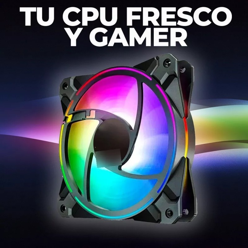 EGTMA Ventilador Gamer Con Luz Led Rgb Para Cpu