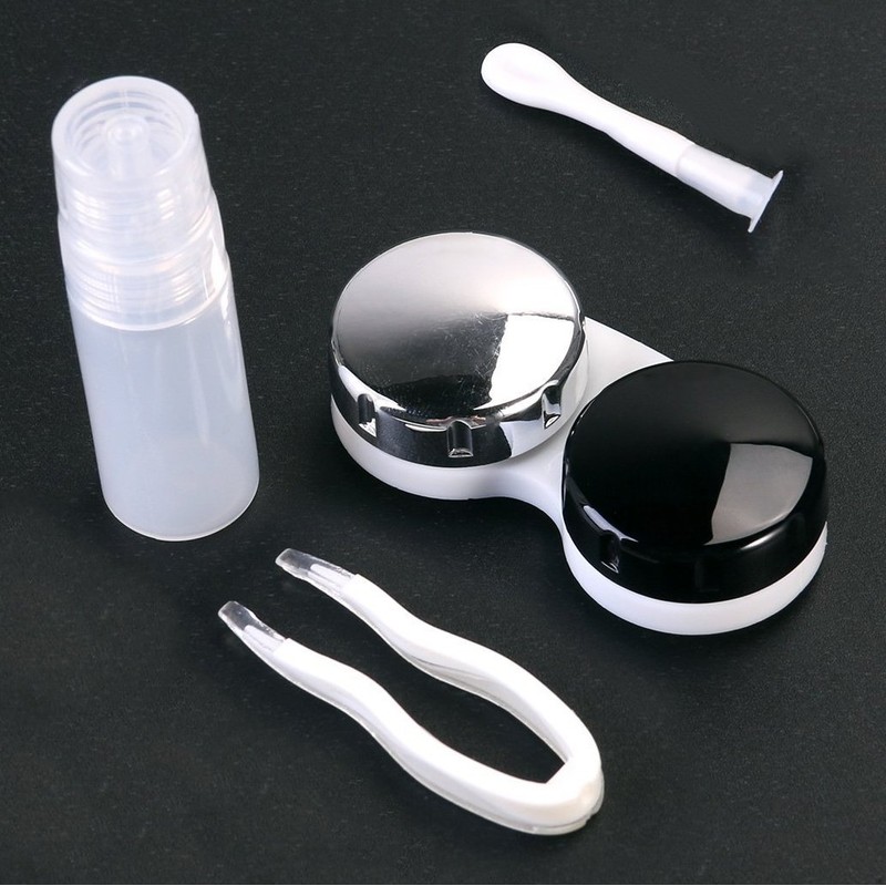 OFKPO Mini Lens Case Contact Lens Box Portable for Outdoor