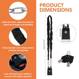 Steering Wheel Lock 72cm with Seat Belt Buckle, B-Class Lock Core