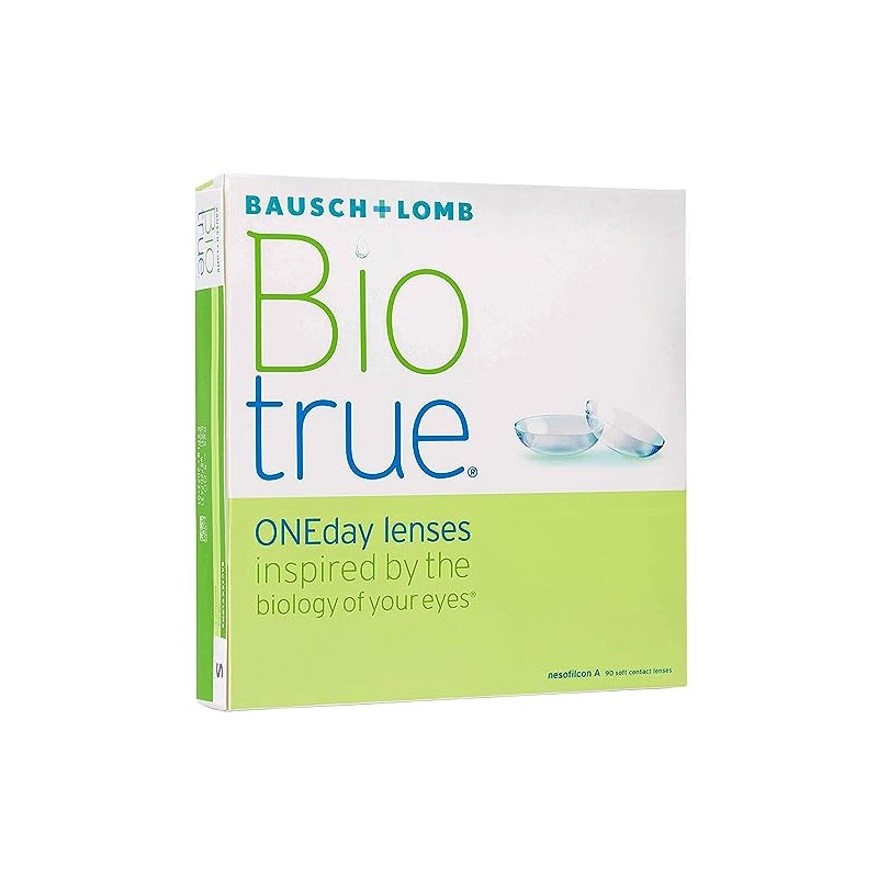 Bausch + Lomb Biotrue ONEday Tageslinsen, sph√§rische Kontaktlinsen, weich, 90