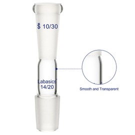Labasics Reducing Glass Adapter, Borosilicate Glass Outer Size 10/30 to Inner Size 14/20 for Laboratory Use