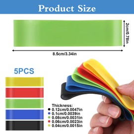 5PCS Hand Band, Finger Resistance Bands Hand Exercise Equipment Strengthener Finger Extensor Bands for Extensor Training Forearm Finger Strength Health and Injury Rehabilitation Sports Stress Relief