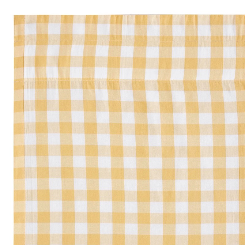 VHC Brands Annie Buffalo Check Farmhouse 72"x40" Door Panel Yellow