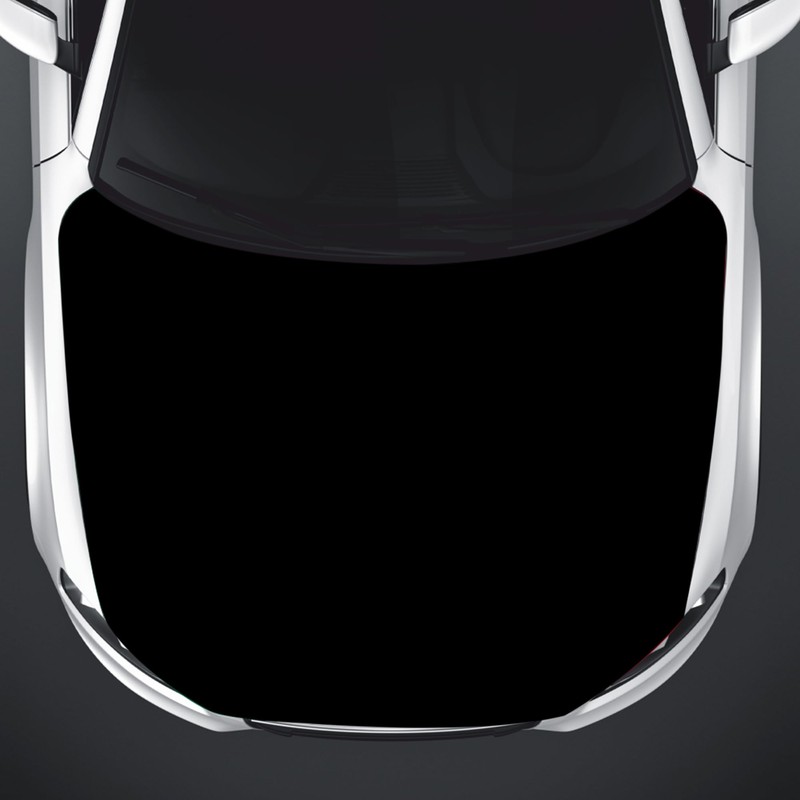 Solid Black Car Hood Cover Durable Weatherproof Universal Fit Car