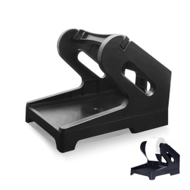 Label Holder, Thermal Shipping Label Holder, Label Dispenser Label Stand Desktop Printer Holder for Thermal Label Roll Fanfold Labels(Black)