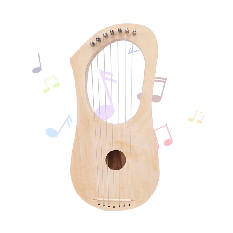 Lyre Harp 7 Strings DIY Kit Basswood Instrument with Tuning