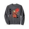 Samurai Frog with Katana and Pipe Japanese Sweatshirt
