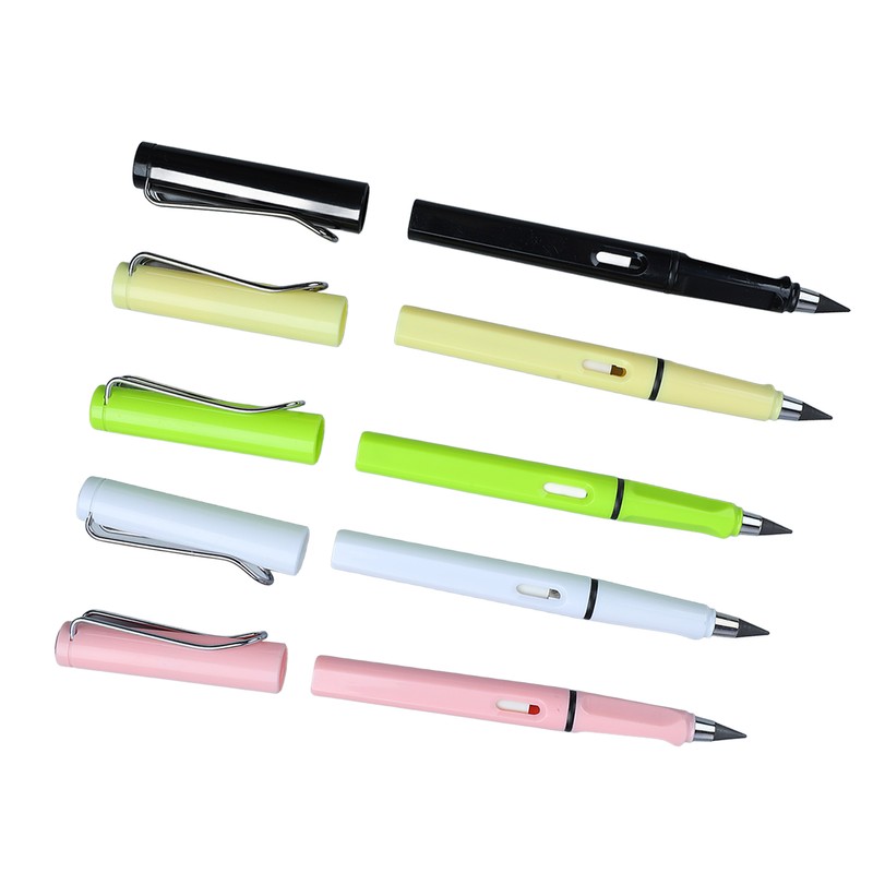12pcs Inkless Pencil Fluency Writing Wide Pen Clip Reusable Everlasting