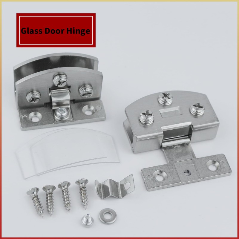 Cabinet Glass Door Hinge,2 Pcs 90 Degrees Frameless Glass Door