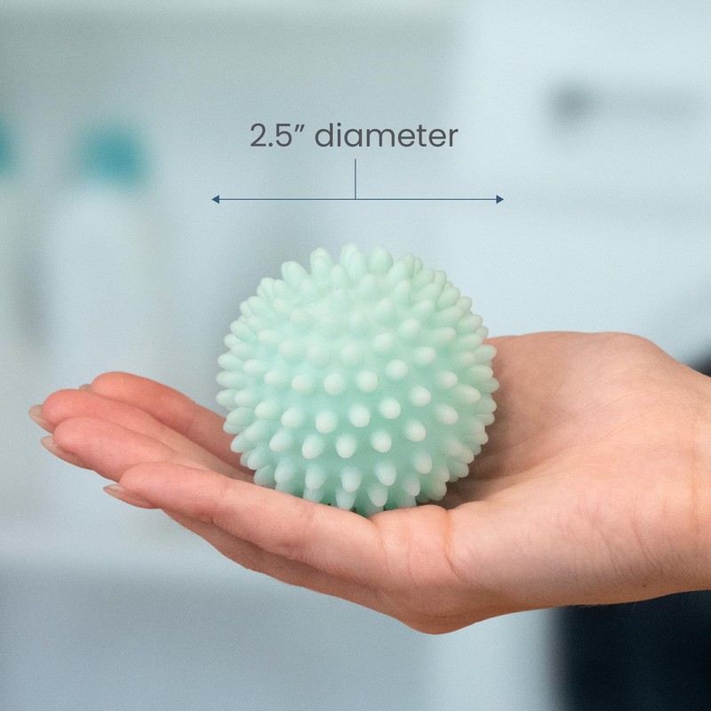 S&T INC. Reusable Plastic Dryer Balls, Fabric Softener for Laundry,