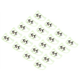 Tbest Fishing Rod Bells Fishing Rod Tip Clip LED Light Bait Alarms Bells, 20pcs Noctilucent Alarm Dual Alert Bells Sea Saltwater Fishing Clip on Bait AlarmTackle Accessory