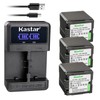 Kastar 3 Pack Battery and LCD Dual USB Charger Compatible