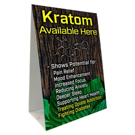 Kratom Available Here Benefits Economy A-Frame Sign (24" x 36")