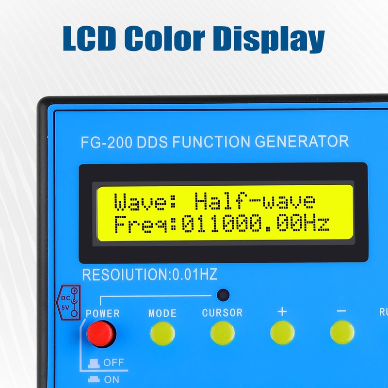 Mini DDS Signal Generator,1Hz-500kHz Multifunction Waveform Generator Signal Source with