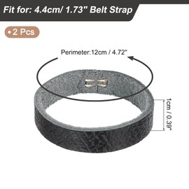 Sourcing Map 3 Pcs Leather Belt Loop Keeper, Black, 2.56x0.39inch