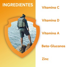 Súluu Pro D-Fence | Gomitas Vitaminadas | Multivitaminico para toda la Familia | 60 Gomitas | Sabor Mandarina | Vitamina C, Vitamina A, Vitamina D3, Zinc y Beta-glucanos | Sin Gluten