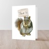CafePress Squirrel Thank You Greeting Cards Folded Greeting Card Glossy