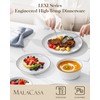 MALACASA 12 Pieces Gourmet Porcelain Dinnerware Sets, Premium Plates and