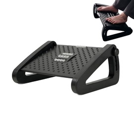 New Ergo Life Adjustable Footrest Under Desk, Comfort Foot Stool at Work, 6-Position Multi-angle Adjustable Foot Pedal, Ergonomic Posture Support, Foot Support for Office and Home (Black)