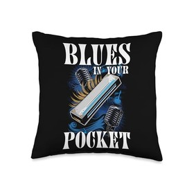 Harmonica Neck Holder for Players and Beginners Throw Pillow