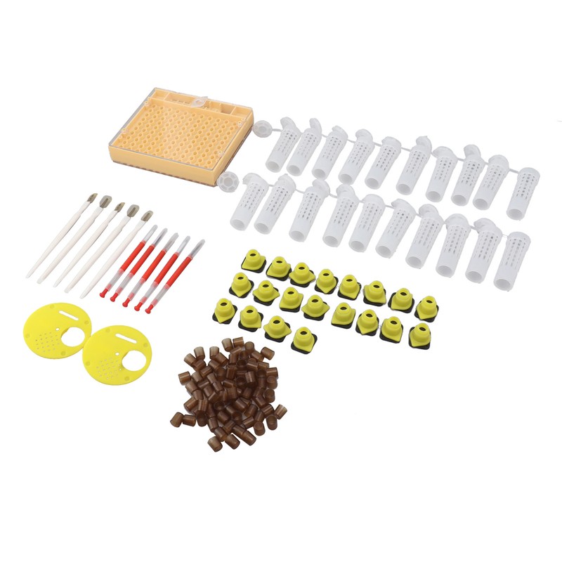 Queen Bee Rearing System Plastic Breeding Cell Cup Kit Beekeeping