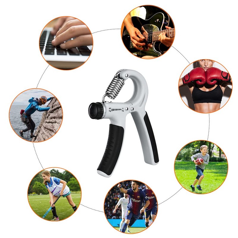 Vicloon 2PCS Adjustable Hand Grip Exerciser with Stainless Steel Springs