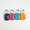 3-Digit Combination Padlock for School, Library, Personal Lockers Black Lock 2ea
